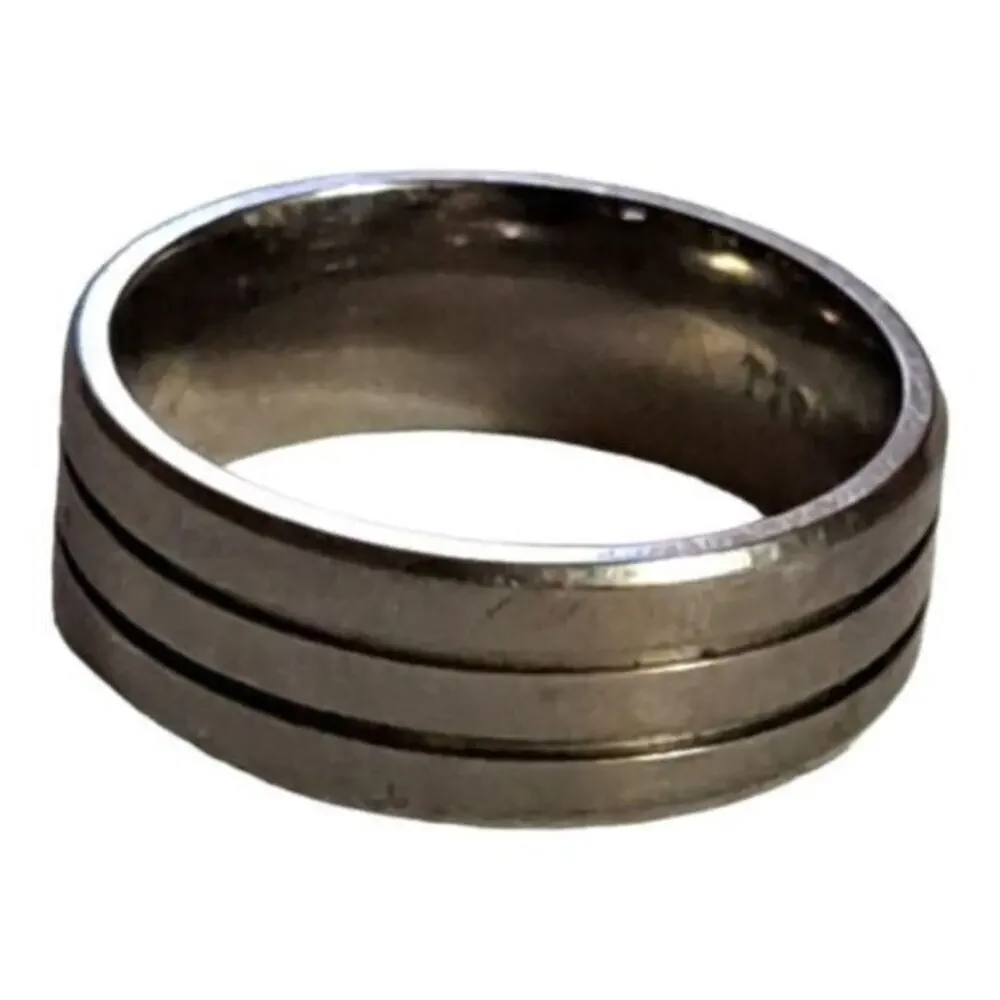 Titanium Wedding Band Ring Comfort Fit Mens Womens silver Size 10‎